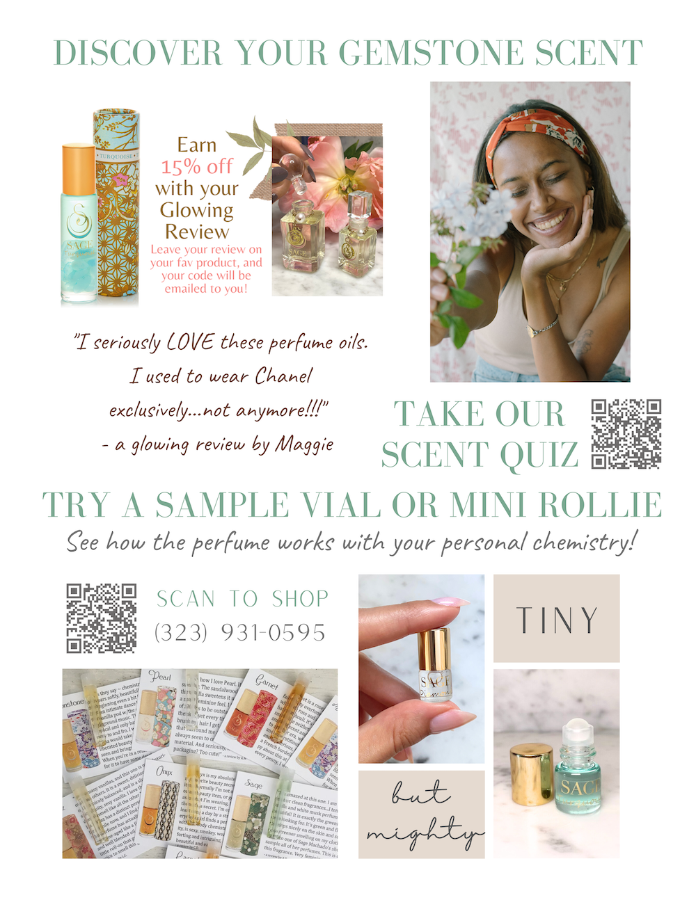 Discover your gemstone scent! Take the quiz, shop mini rollies, and 15% off your glowing review.