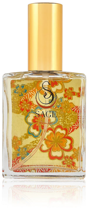 2 oz Sage Amber Organic Perfume Eau de Toilette spray, earthy, Gender Neutral, Vegan, Cruelty Free, made in California