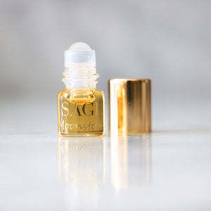 .03oz Mini Roll on Sage Moonstone Perfume Oil light floral,Gender Neutral Vegan,Cruelty Free, and travel size fragrance