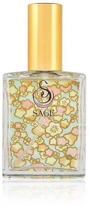 2 oz Sage Pearl Organic Perfume Eau de Toilette spray, Subtle, Gender Neutral Fragrance, Vegan, Cruelty Free, made in Cali